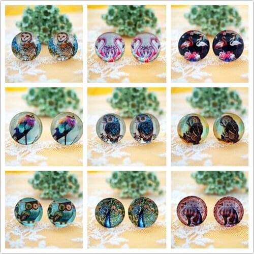 10PCS/lot Round 20MM Mixed life Tree Glass Cabochon for charms key chain Jewelry Supply earring dangle earring for necklace pins