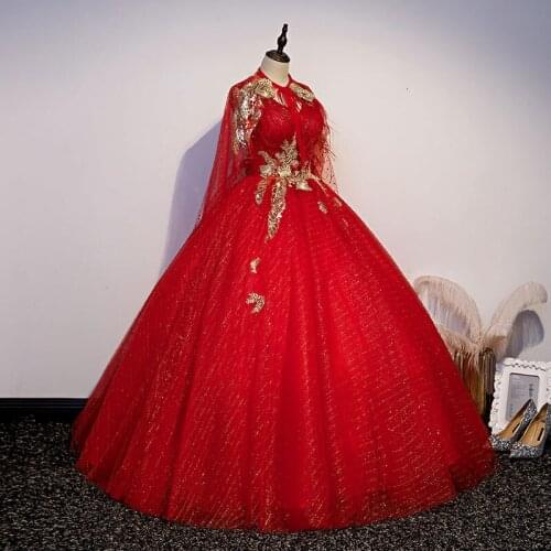 100%real luxury red cloak embroidery beading ball gown medieval dress Renaissance gown queen Victorian Belle Ball gown