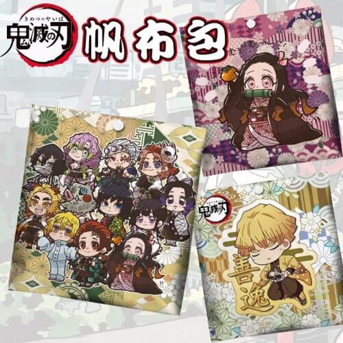 27 types Anime Bundle pocket Handbag Demon Slayer Kimetsu Kamado Tanjirou Nezuko Agatsuma Zenitsu Hashibira Inosuke Shopping bag