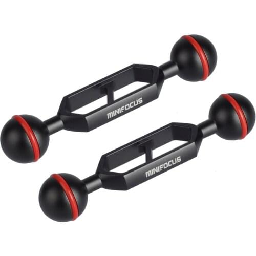 4"/10.3cm Double 1" Ball Arm Segment for Diving Connecting Strobe/Video Light to Underwater Housing Arm System ( 2 PCS )