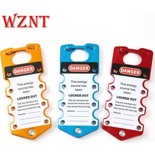 Aluminum joint buckle lock HASP Write on Labeled Group Aluminum Lockout Hasp aluminium Hasp Lock Safety hasp Lockout