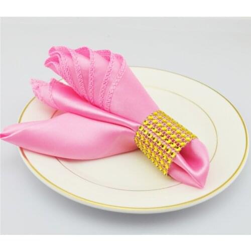 Satin Square Napkins Handkerchief Table Dinner Napkin For Wedding Birthday Event Decor Christmas Birthday Party Home Supplies