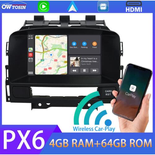 Android 10.0 PX6 4+64G GPS Car Multimedia Player For Opel Vauxhall Holden Astra J 2010-2014 Wireless Carplay TDA7850 Radio HDMI
