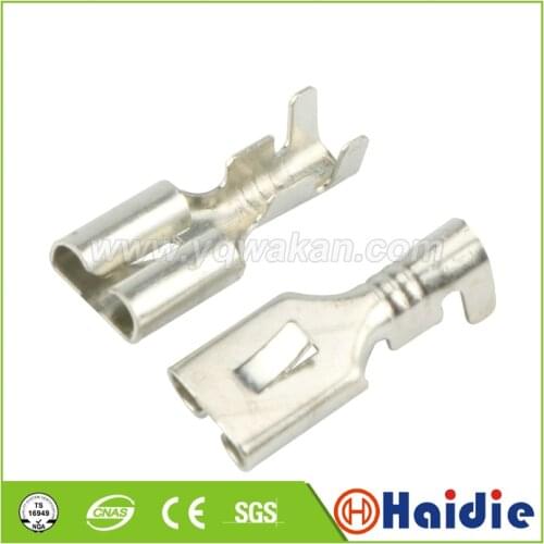 Free shipping 50pcs terminal auto wiring terminals contacts crimp pin loose Tin-plated terminals DJ623-E6.3C