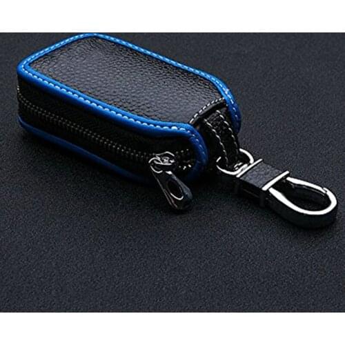 Bag Key Case Black+Blue 13.5*5cm 1pcs Universal Accessories Leather Remote