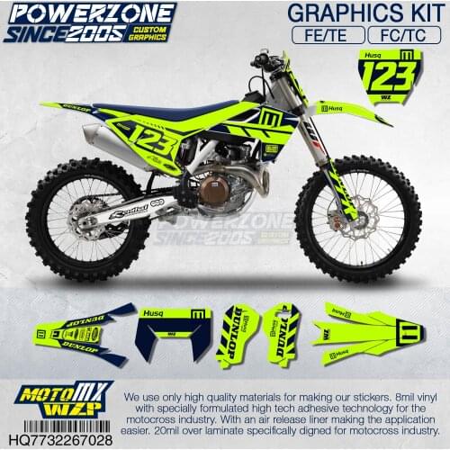 Customized Team Graphics Backgrounds Decals Custom Stickers Kit For Husqvarna 2016-18 TC FC TX FX FS 2017-19 TE FE 125-450c 728