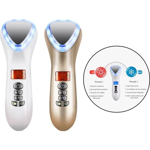 Hot And Cold Skin Care Device Facial Massager Face Beauty Device Women Face Care Tools Face Massager Roller Vibrator