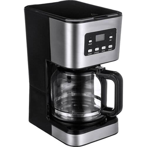 Drip Coffee Maker Black Keep Warm Function Coffeemaker Coffee Machine for Home Cappuccino Espresso Office