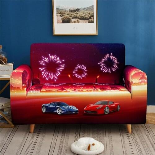 Firework 3D printed Sofa Cover set for Living Room Sofa Towel Slip-resistant Sofa Covers Strech Tight Wrap Sofa Slipcover
