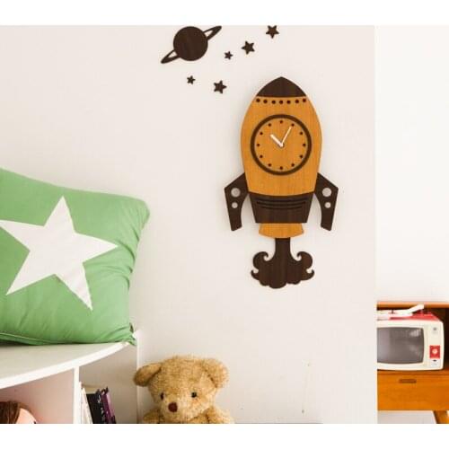European Style Living Room Wall Clock Mute Rockets Decoration Household Reloj De Pared Bedroom Creative Wall Digital Clock