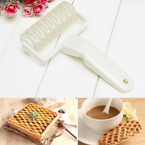 New Portable Dough Bread Cookies Pie Cake Lattice Pastry Cutter Roller Kitchen Craft Tool A772