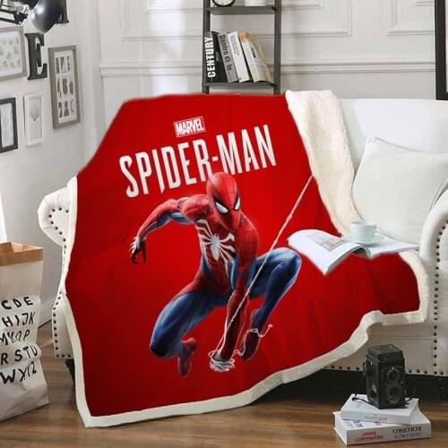 The Avengers Throw Blanket Coral Fleece Blanket Winter Spider-Man Adult Blanket 130x150cm 150X200cm Weighted Blanket