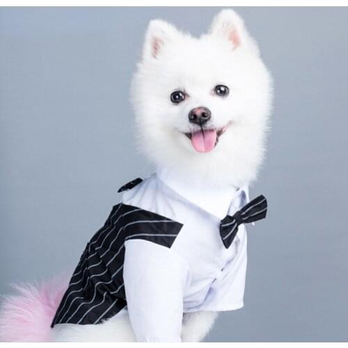 Pet clothes dog puppy teddy fight suit gentleman dress formal occasion dog suit wedding dog clothes clothes for dogs
