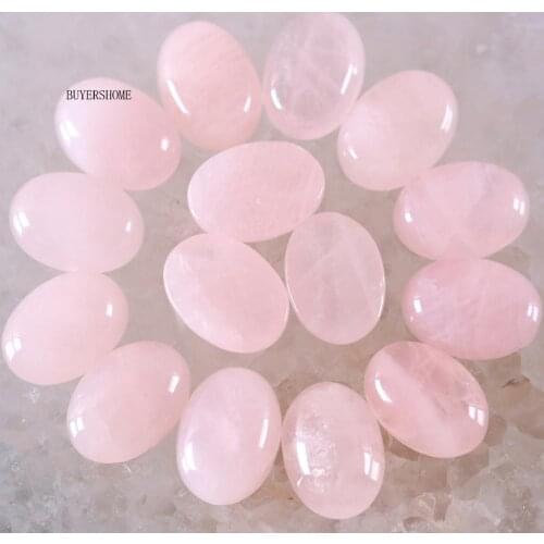Oval 13x18MM&12x16MM Natural Pink Crystal CAB Cabochon For Making Necklace Pendant Bracelet Earrings 10Pcs RK1607