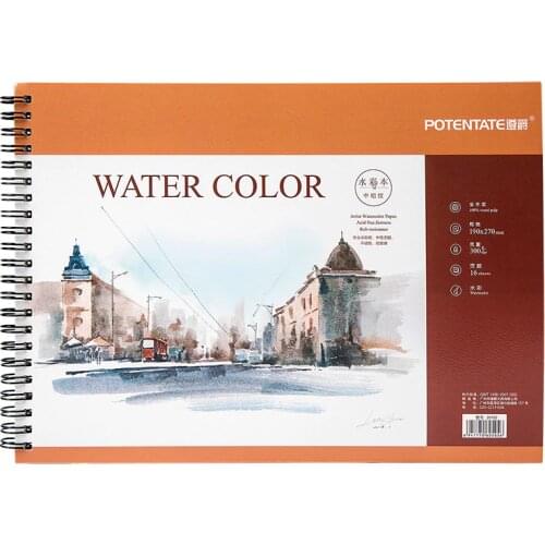 POTENTATE 16K 16sheets 300g Artist watercolor paper Sketch Book For Oil Paiting Drawing Diary Creative Notebook Gift