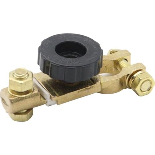 Car Battery Terminal Link Quick Cut Off Switch Black Knob Disconnect Isolator Rotary Disconnect Isolator Car Truck Parts