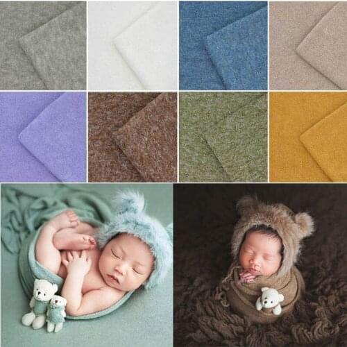Newborn Photography Props Blanket Baby Cotton Stretchable Swaddle Wrap Photo Shooting Accessories