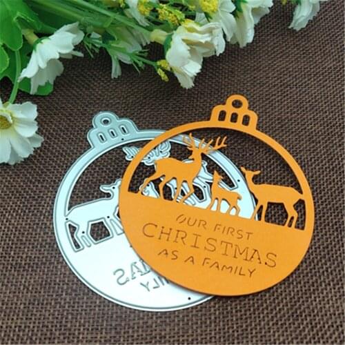 Merry Christmas deer Metal Cutting die keychain shaker Heart Paper Key Chain Scrapbook Paper Craft Card Punch Art Knife Cutter