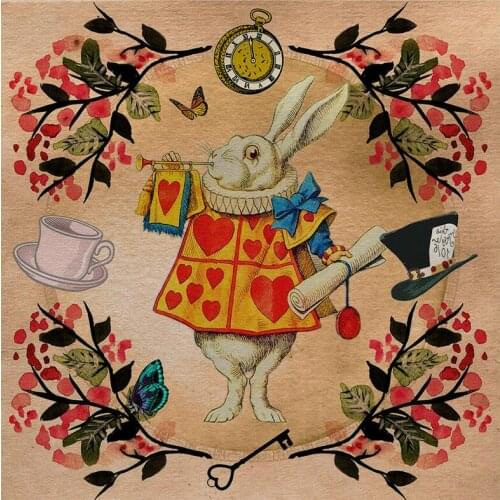 Alice In Wonderland Advice Printed Art Film Print Silk Poster Home Wall Decor 24x24inch