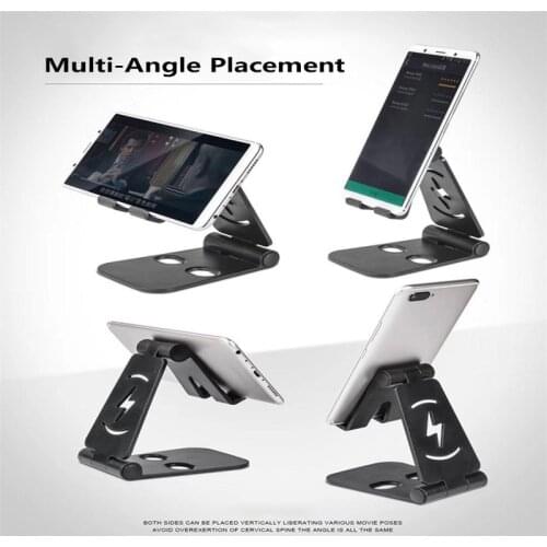 Universal Mobile Phone Holder With Charging Space Tablet Holder For IPad IPhone Huawei Xiaomi Samsung Dual Adjustable Desk Stand