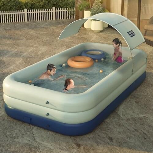 Thicken Inflatable Swimming Pool Adults Kids Pool Bathing Tub One button nflatable bathtub Outdoor Indoor Swimming Pool