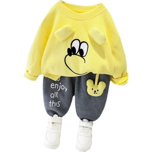 Spring Kids Cartoon Costume Children T-shirt Pants 2Pcs/sets Toddler Fashion Clothes Autumn Boys Baby Girls Casual Sport Suits