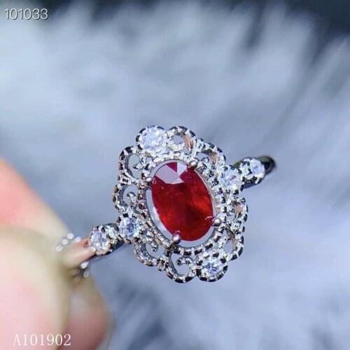 KJJEAXCMY boutique jewelry 925 Pure Silver Embedded Natural Ruby Luxury Ring Jewelry Support Detection
