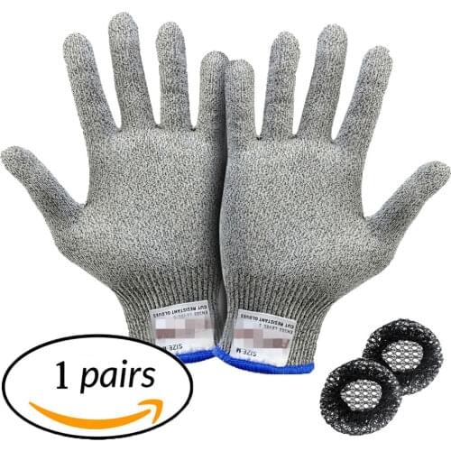 AS Protection Safety Anti Cut Gloves Cut Resistant Breathable Fishing Gloves Outdoor Fish Meat Knife Cutting Tackle Assist