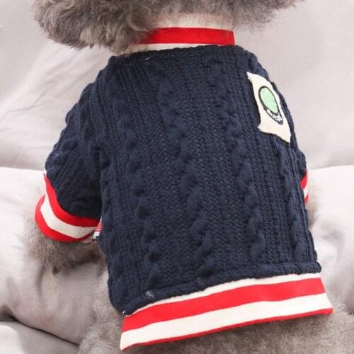 Winter Pet Striped Knitted Bottoming Sweater Pet Puppy Warm Clothes Apperal Dog Cat Sweater Dog Cat Jacket Clothing Chihuahua