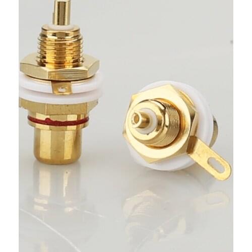 10pcs golden plated RCA female jack, amplifier speaker audio connector terminal
