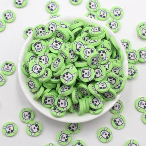 100g/Lot Accessories Cartoon Monster Clay Figure Soft Pottery Cute Ghost Sprinkles for Arts Decoration DIY Filler Kits
