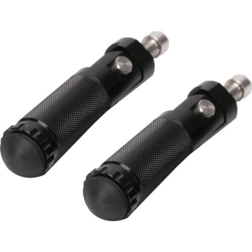 2Pcs Aluminum Universal Motorcycle Motorbike Folding Footrest Foot Peg Pedals