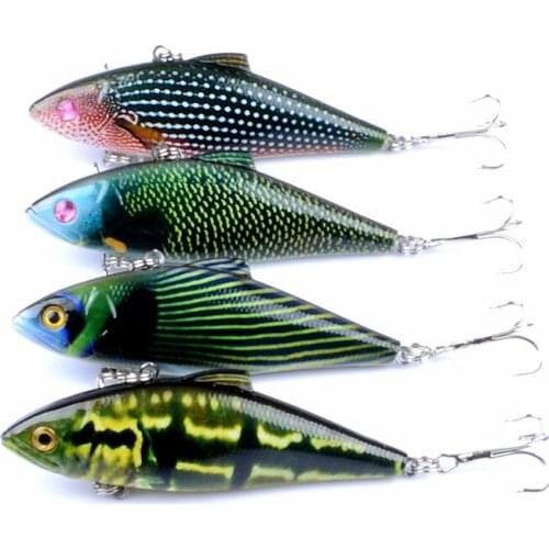 4Pcs/Lot 8.5cm/14.6g Artificial Bionic Dot Hard Fishing Baits Lure Crankbait with Hook Striped Fishing Bait Swimbait Wobblers