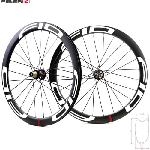 700C 50mm Tubular darktec decals asymmetric Thru Axle 6 Bolt Disc brake carbon road bike wheels Clincher wheels