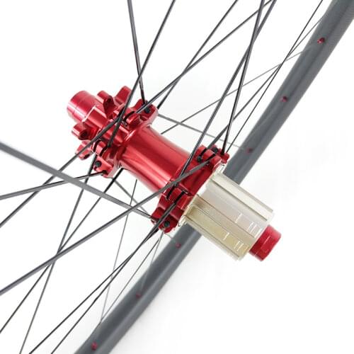 29er 30mm hookless MTB XC racing straight pull rear carbon wheel 760g UD 24 holes 142mm X12 thru 10s 11s XX1 29" carbone bike