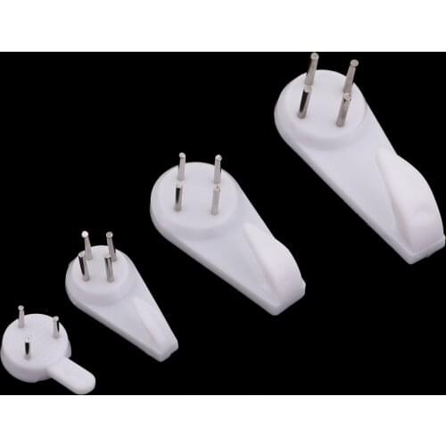 80x Hard Wall Hooks Hangers Picture Frame Seamless Invisible Mirror Hangers