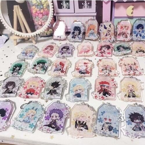 Anime My Hero Academia Shigaraki Tomura Tokoyami Fumikage Keychain Cosplay Acrylic Figure Keyring 4547 Kids Collection Toy