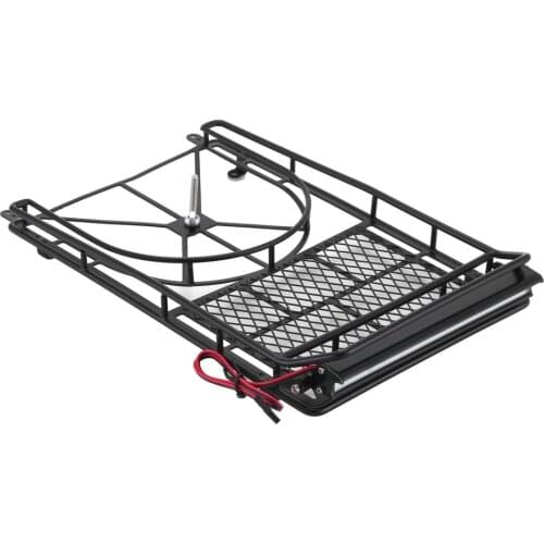 Luggage Carrier Roof Rack With LED Light Bar For TRX4 SCX10 RC4WD GEN8 Axial SCX10 III Fine Workmanship
