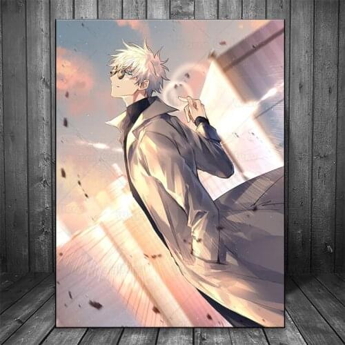 Home Decor Gojo Satoru Canvas Painting HD Print Jujutsu Kaisen Pictures Bedroom Bedside Background Wall Art Modular Anime Poster