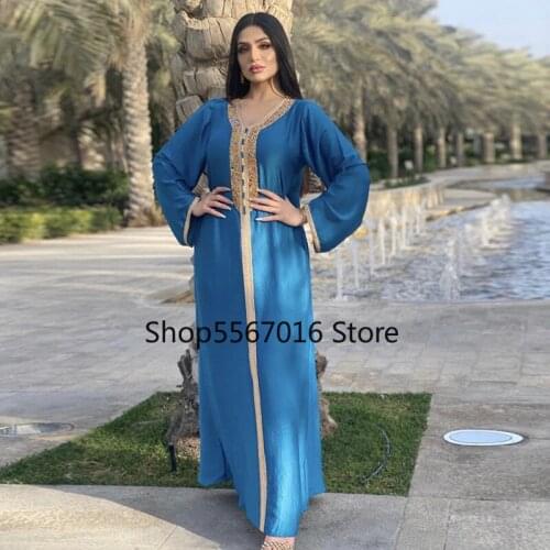 Eid Abaya Dubai Turkish Islamic Clothing Kaftan Long Dresses For Muslim Women Evening Gowns Malaysia Elegant Flannel Dresses