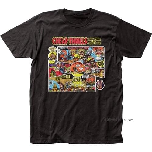 100% Cotton Tshirt Mens Big Brother & The Holding Company Thrills T-Shirt Summer