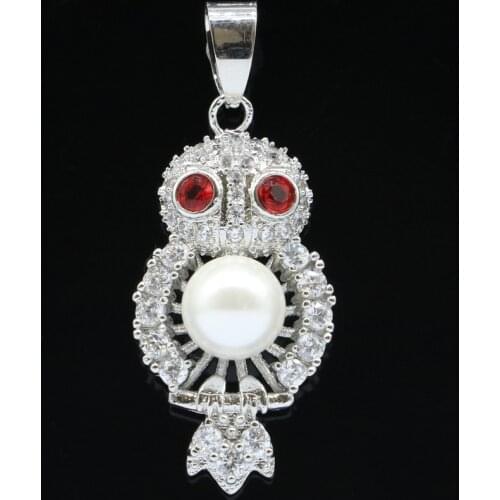 45x35mm Delicate Fine Cut Big Size Silver Pendant for Women Created Violet Tanzanite Bridal Jewelry Eye Catching