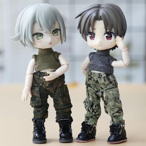 New OB11 Bjd Doll Clothes Jungle camouflage pants Pant for ob11,obitsu11,Molly, 1/12bjd doll accessories Clothing bjd T-shirt