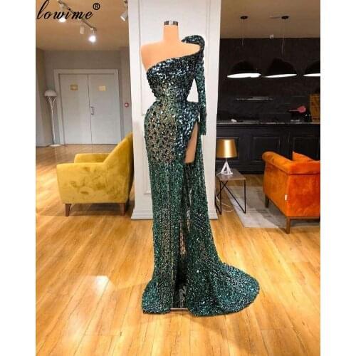 New Arrival Elegant Heavy Handmade Celebrity Dresses 2020 Illusion Beading Formal Occasion Dresses Women Party Night Dubai Robes