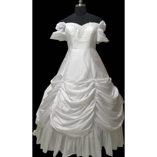 New white Vintage costumes 18th Duchess Retro medieval Renaissance Reenactment Theatre Civil war Victorian dress D-333