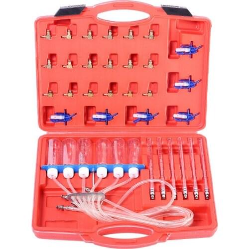 New Diesel Injector Flow Meter Test Kit Common Rail Adaptor Fuel Tester Set