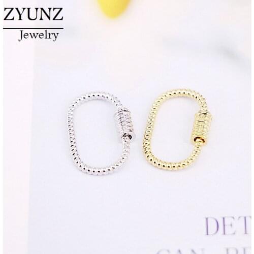 10PCS, Oval screw clasp charm, carabiner clasp charm, fashion necklace/bracelet jewelry component