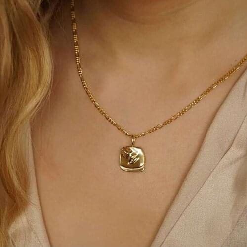 Trendy Titanium Steel Sunray Round Disc Pendant Necklace 18K Gold Plating 316l stainless steel Coin Necklace Men Women Jewelry