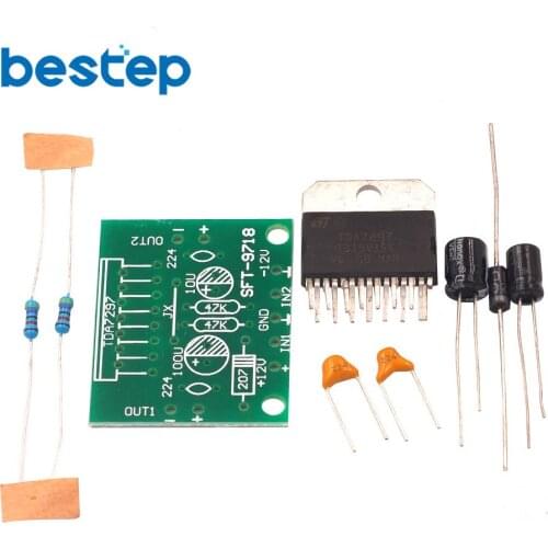1set TDA7297 amplifier board spare parts dc 12v grade 2.0 dual audio encoding 15w electronic diy kit