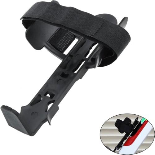 1.5kg 6cm-9.5cm Black Adjustable Bicycle Water Bottle Cage with Hook and Loop Fasteners Belt
